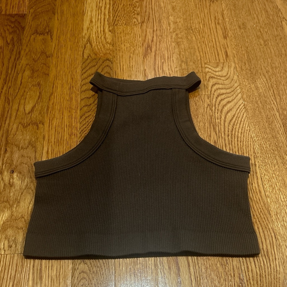 Brown Crop Tank